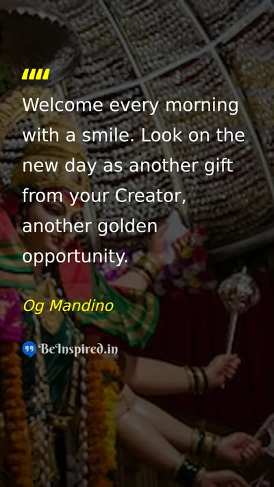 Og Mandino Picture Quote on gratitude happiness hope life 
