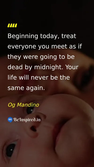 Og Mandino Picture Quote on life death gratitude change 