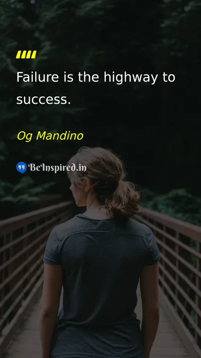 Og Mandino Picture Quote on failure success resilience 