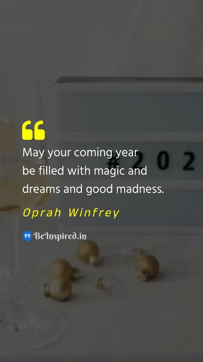 Oprah Winfrey Picture Quote on new-year dreams joy 