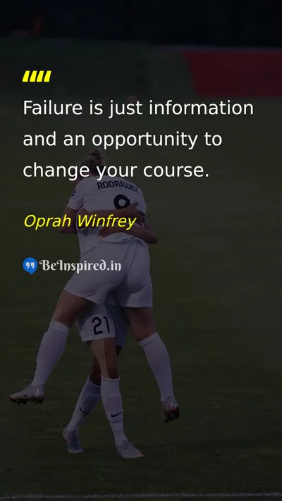 Oprah Winfrey Picture Quote on failure opportunity change 