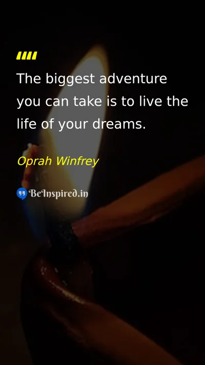 Oprah Winfrey Picture Quote on dream life motivation happiness 