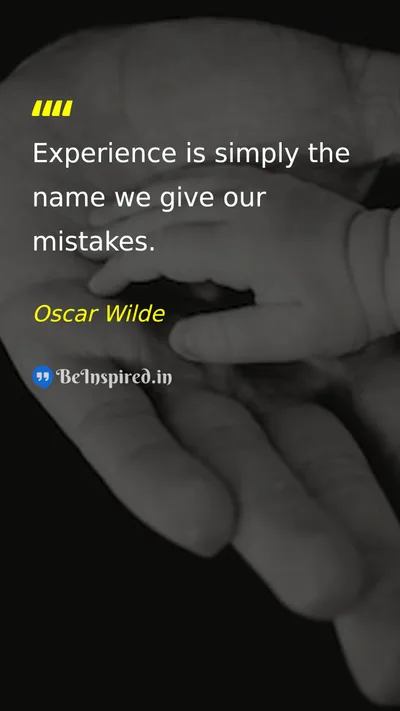 Oscar Wilde Picture Quote on life wisdom experience mistakes 