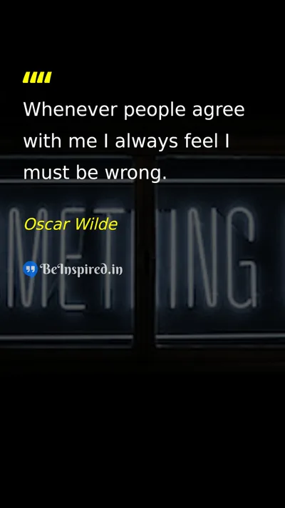 Oscar Wilde Picture Quote on wisdom humor 