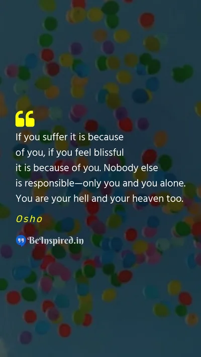 Osho Picture Quote on responsibility personal-power self-awareness happiness 