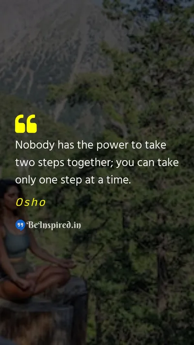 Osho Picture Quote on gratitude presence mindfulness self-awareness 