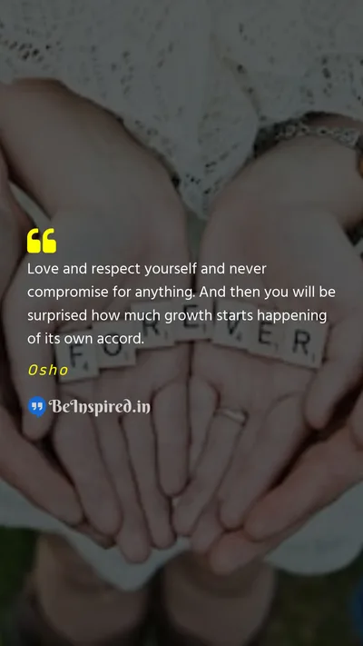 Osho Picture Quote on self-love self-respect boundary personal-growth 