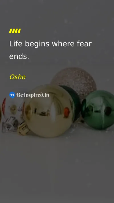 Osho Picture Quote on life courage freedom 