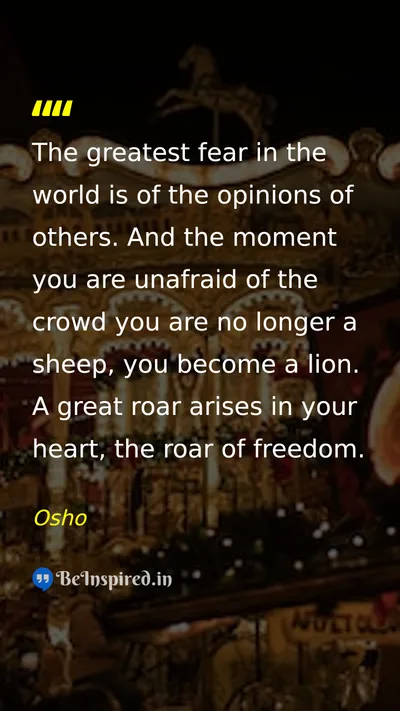Osho Picture Quote on freedom courage self-confidence 