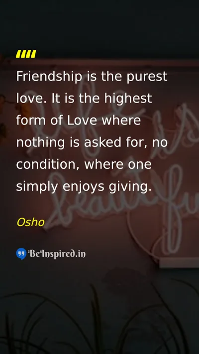 Osho Picture Quote on friendship love happiness 