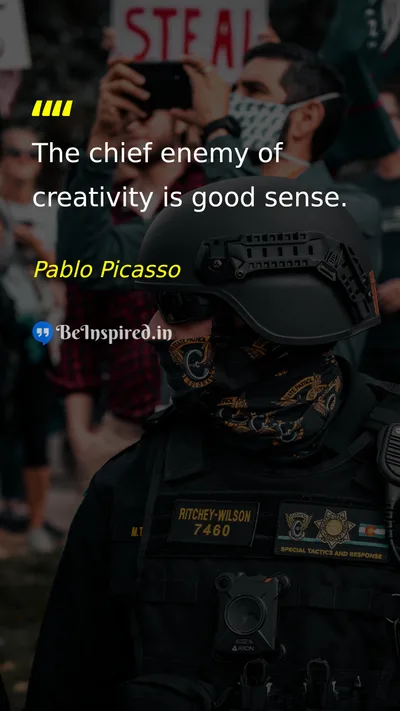 Pablo Picasso Picture Quote on creativity wisdom thought art 