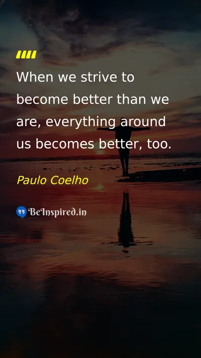 Paulo Coelho Picture Quote on self-improvement growth life 