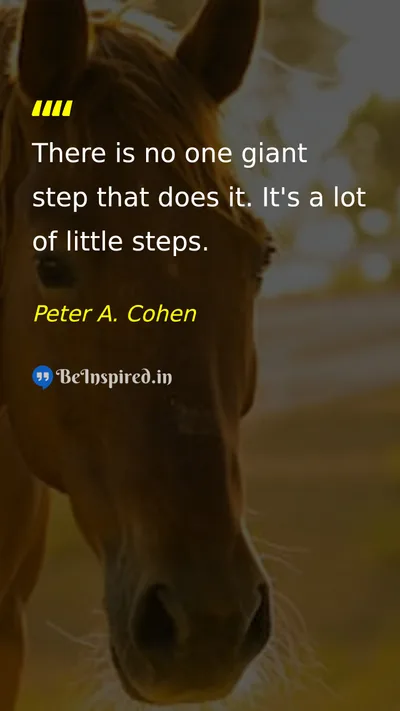 Peter A. Cohen Picture Quote on success hard-work patience discipline 