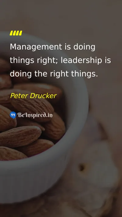 Peter Drucker Picture Quote on leadership discipline work 