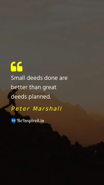 Peter Marshall Picture Quote on plan do motivational 