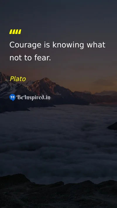Plato Picture Quote on courage wisdom fear 