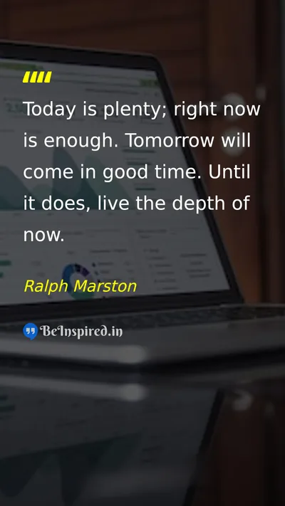 Ralph Marston Picture Quote on time life 
