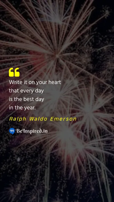 Ralph Waldo Emerson Picture Quote on gratitude optimism everyday 