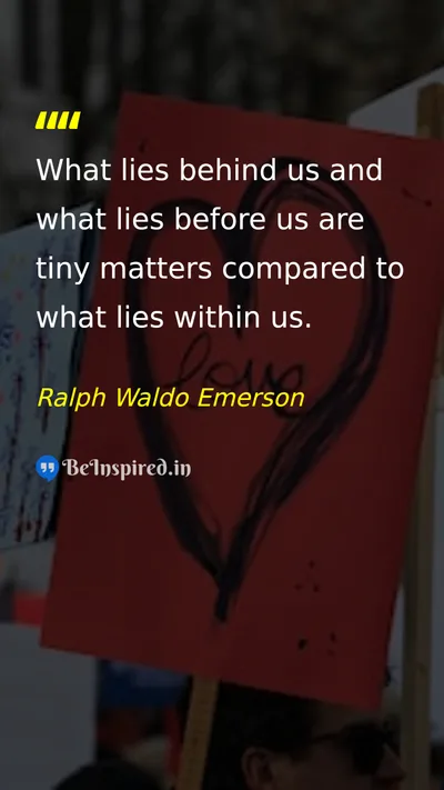 Ralph Waldo Emerson Picture Quote on inner-strength self-confidence life 