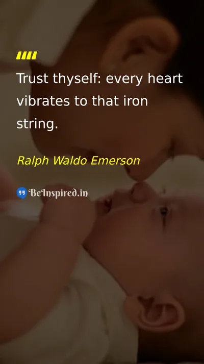 Ralph Waldo Emerson Picture Quote on self-confidence trust individuality inner-self 