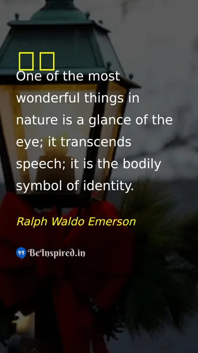 Ralph Waldo Emerson Picture Quote on eye 