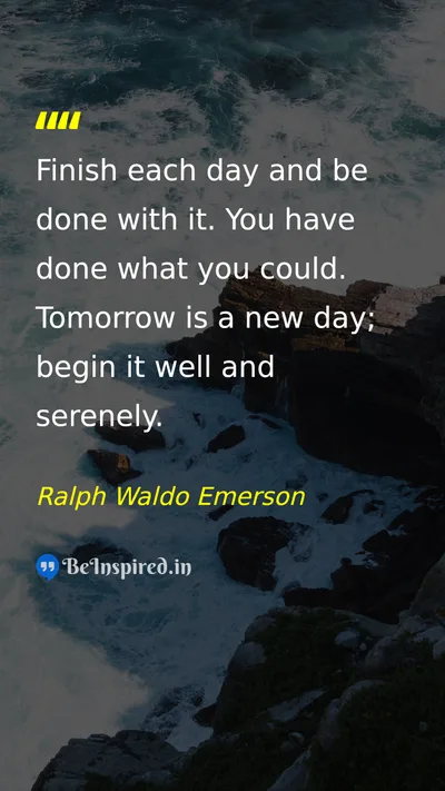 Ralph Waldo Emerson Picture Quote on change peace present life 