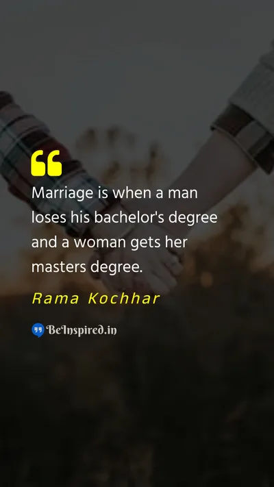 Rama Kochhar Picture Quote on marriage humor 