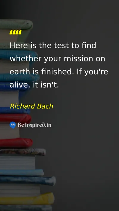 Richard Bach Picture Quote on life motivational purpose hope 