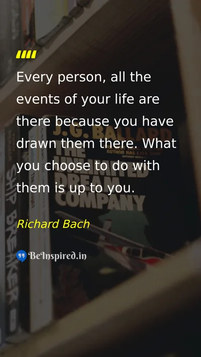 Richard Bach Picture Quote on life change discipline 