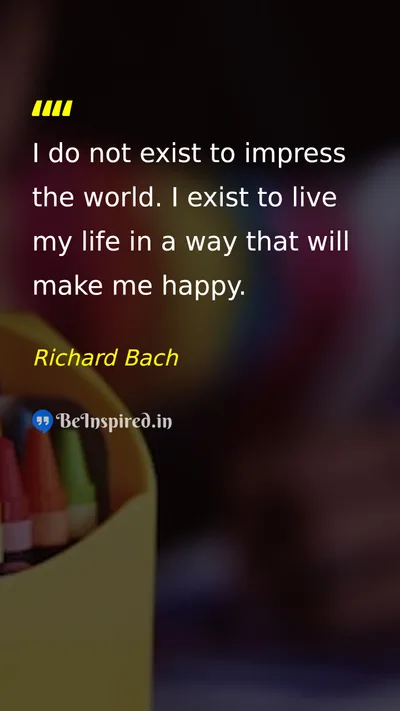 Richard Bach Picture Quote on happiness life self-confidence 