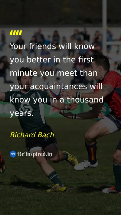 Richard Bach Picture Quote on friendship life 