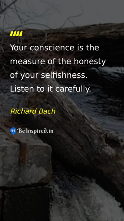 Richard Bach Picture Quote on self honesty wisdom 