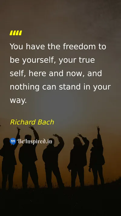 Richard Bach Picture Quote on freedom self-confidence life 