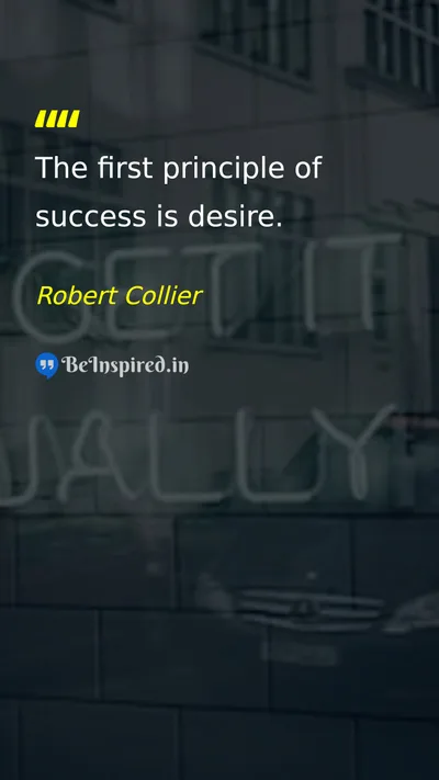 Robert Collier Picture Quote on success desire motivational 