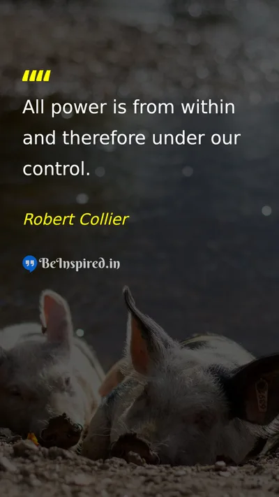 Robert Collier Picture Quote on power self-control discipline 