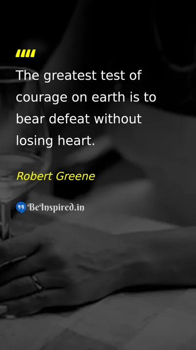Robert Greene Picture Quote on courage discipline life 