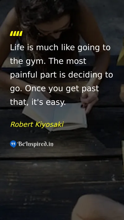 Robert Kiyosaki Picture Quote on life discipline health success 