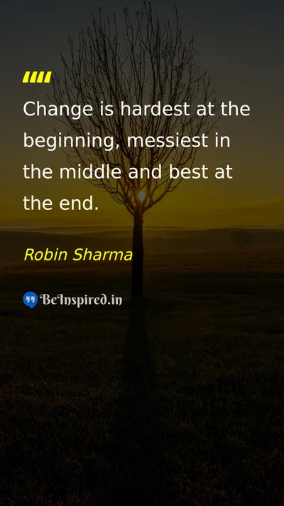 Robin Sharma Picture Quote on change life 