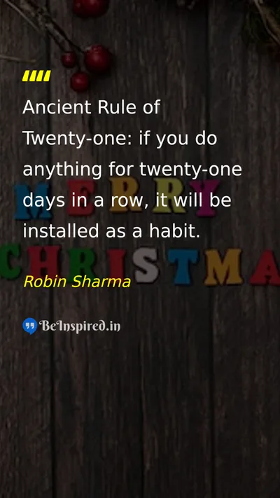 Robin Sharma Picture Quote on discipline habit change success 