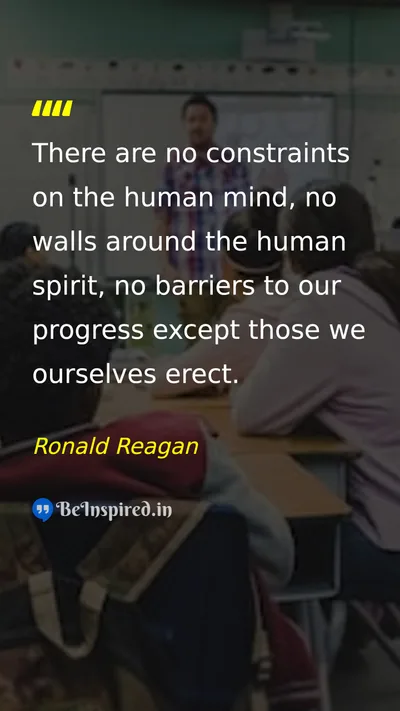 Ronald Reagan Picture Quote on freedom motivation self-confidence 