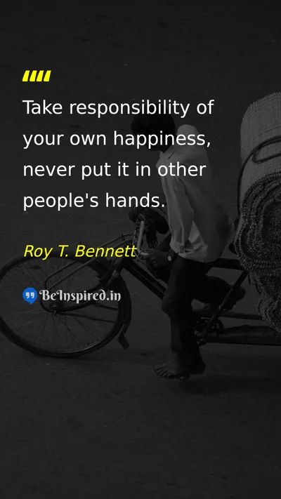 Roy T. Bennett Picture Quote on happiness self-confidence life 