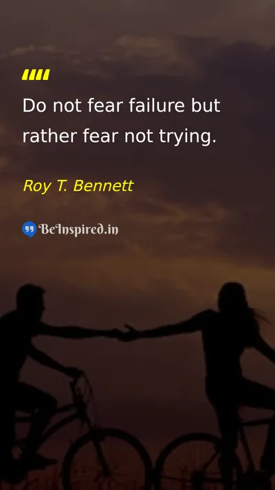 Roy T. Bennett Picture Quote on courage discipline success fear 