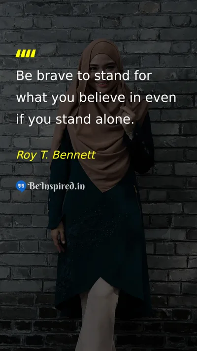 Roy T. Bennett Picture Quote on courage self-confidence discipline 