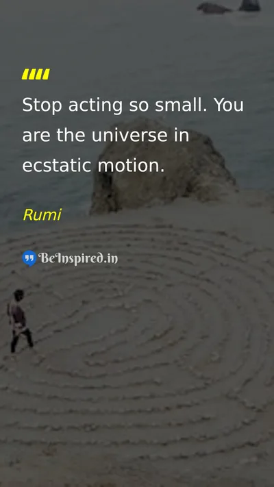 Rumi  Picture Quote on self-worth,potential,spirituality,empowerment