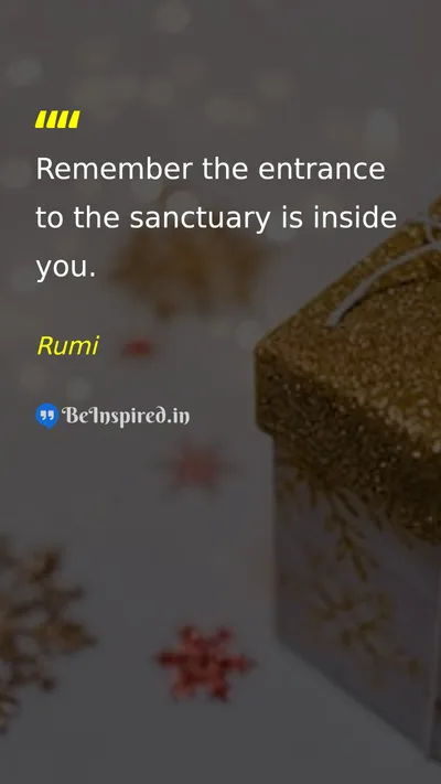 Rumi Picture Quote on wisdom self-confidence peace 