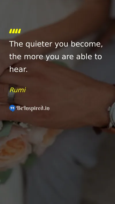 Rumi Picture Quote on wisdom peace life 