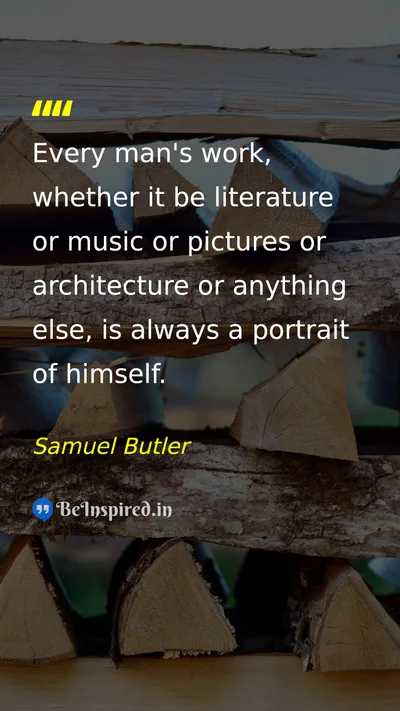 Samuel Butler Picture Quote on life self-confidence 