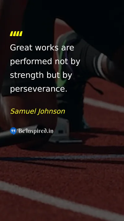 Samuel Johnson Picture Quote on hard-work success discipline 