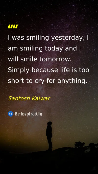 Santosh Kalwar Picture Quote on happiness life gratitude 