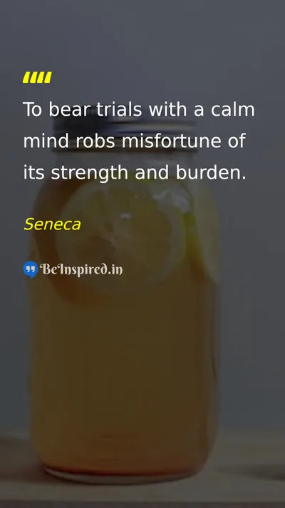 Seneca Picture Quote on patience wisdom peace discipline 